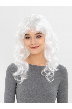 Beyaz Renk Kahküllü Dalgalı Uzun Parti Peruğu… Beyaz Renk Kahküllü Dalgalı Uzun Parti Peruğu…