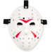 Beyaz Renk Kırmızı Çizgili Tam Yüz Hokey Jason Maskesi Hannibal Maskesi