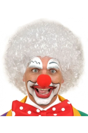 Beyaz Renk Kıvırcık Afro Bonus Peruk Saç Ve Kırmızı Sünger Bur… Beyaz Renk Kıvırcık Afro Bonus Peruk Saç Ve Kırmızı Sünger Bur…