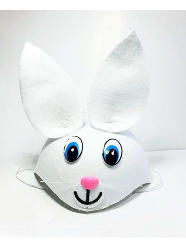 Beyaz Renk Kulaklı Tavşan Şapkası Hayvan Şapkası… Beyaz Renk Kulaklı Tavşan Şapkası Hayvan Şapkası…