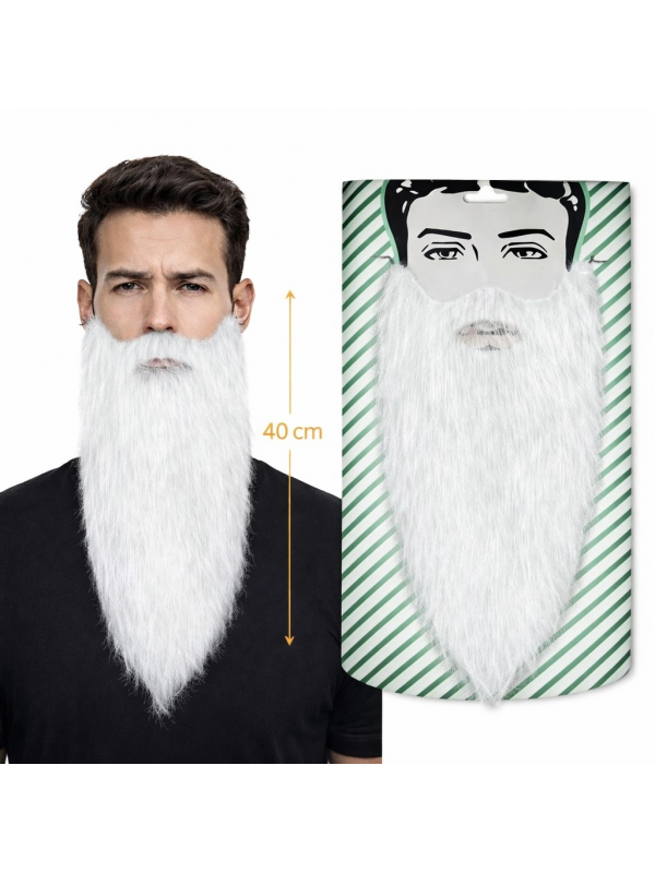 Beyaz Renk Lastikli Uzun Takma Sakal 40 Cm… Beyaz Renk Lastikli Uzun Takma Sakal 40 Cm…
