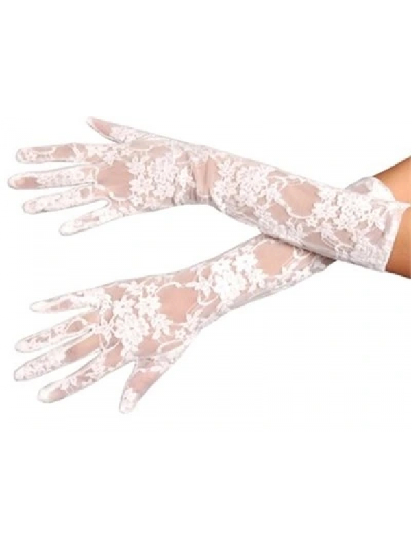 Beyaz Renk Orta Boy Dantelli Eldiven&hellip;