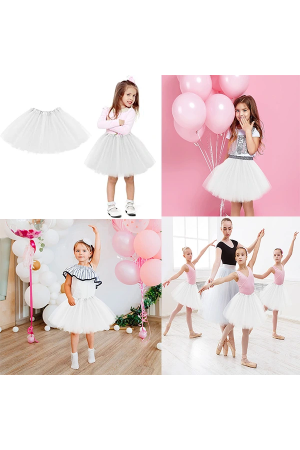 Beyaz Renk Tütü Etek Bale Eteği Gösteri Eteği Çocuk Bebek Boy&hellip;