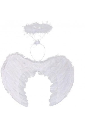 Beyaz Renkli Tüylü Bebek Melek Kanadı Ve Tacı 30x45 Cm&hellip;