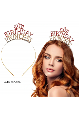 Birthday Princess Kristal Taç – Altın Kaplama… Birthday Princess Kristal Taç – Altın Kaplama…