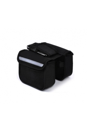 Bisiklet Çok Amaçlı Heybe Çanta  Kadro Üstü Telefon Tutuculu - Siyah&hellip;