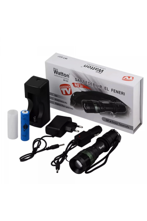 Black Wt-037-şarjlı Zoomlu Acil Durum Feneri… Black Wt-037-şarjlı Zoomlu Acil Durum Feneri…