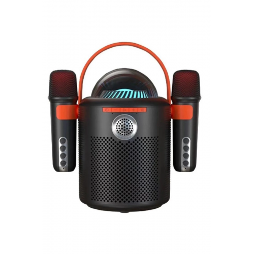 Bluetooth Aile Parti Seti Kablosuz Çift Mikrofon 6 Ses Degıstırme Siyah