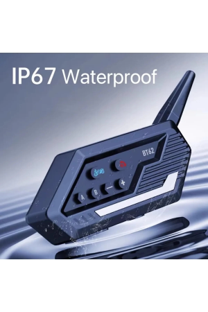 Bt62 Motosiklet Kask Kulaklığı Bluetooth Intercom 2 Intercom Bağla…
