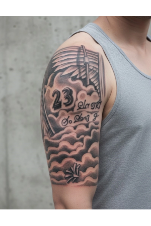 Bulutlar Melek Kanatları Geçici Dövme Şablonu Büyük Boy&hellip;