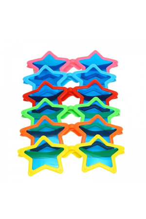 Büyük Yıldız Parti Gözlüğü Karışık 12 Adet&hellip;