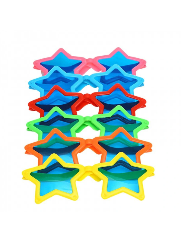 Büyük Yıldız Parti Gözlüğü Karışık 12 Adet&hellip;