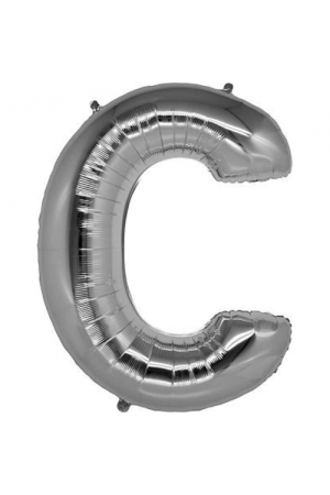C Harf Folyo Balon Gümüş Renk  40 İnç&hellip;