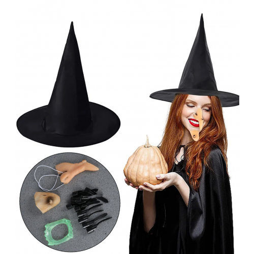 Cadı Şapkası Cadı Tırnakları Cadı Burnu Cadı Çenesi Cadı Diş Seti