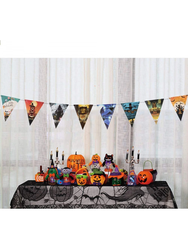 Cadılar Bayramı Halloween Flama Bayrak Banner Süs 8 Li 3 Metre&hellip;