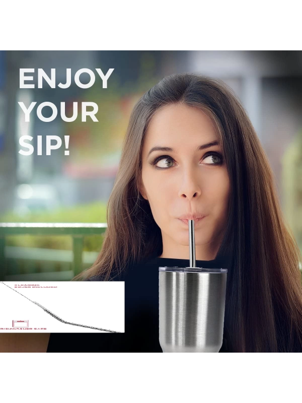 Çelik Pipet Paslanmaz Çelik Metal Meşrubat Pipeti Ve Pipet Temizleme F�&hellip;