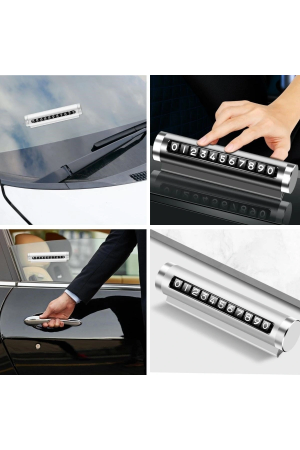 Çevirmeli Araç Içi Telefon Numaralık Çevirmeli Alüminyum Oto Park Nu&hellip;