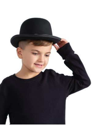 Charlie Chaplin Stil Çocuk Şapkası – Siyah Melon Parti Şapkası… Charlie Chaplin Stil Çocuk Şapkası – Siyah Melon Parti Şapkası…