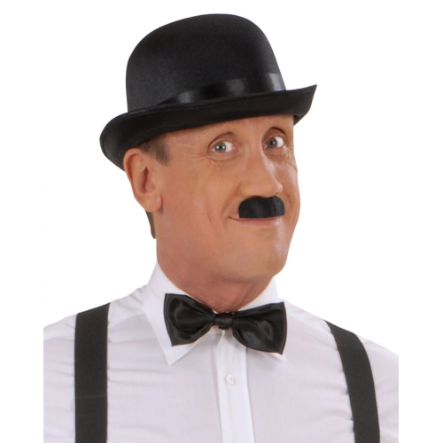 Charlie Chaplin Stil Yetişkin Şapkası – Siyah Melon Parti Şapkası