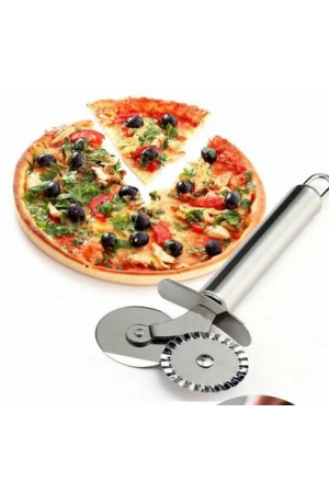 Çift Başlı Metal Pizza Kesici Ve Hamur Ruleti&hellip;