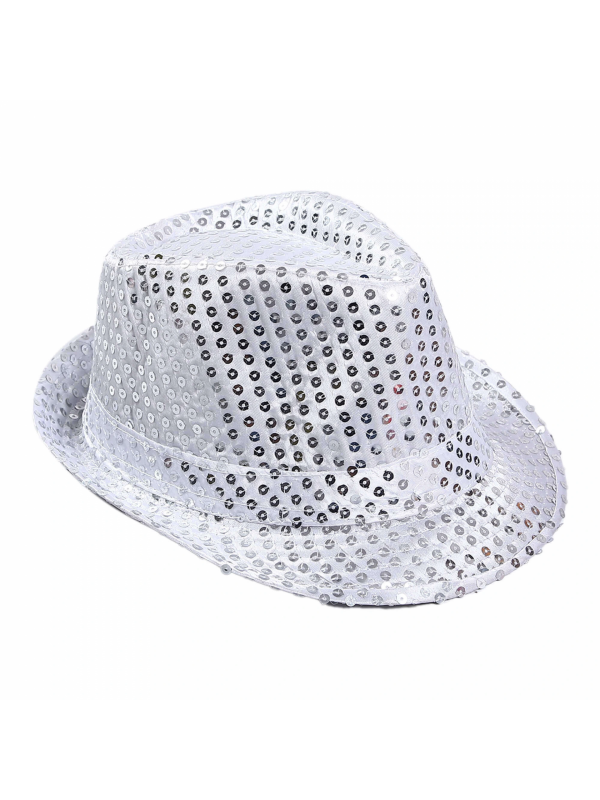 Çocuk Boy Gümüş Payetli Şapka Gösteri Şapkası Michael Jackson Şap&hellip;