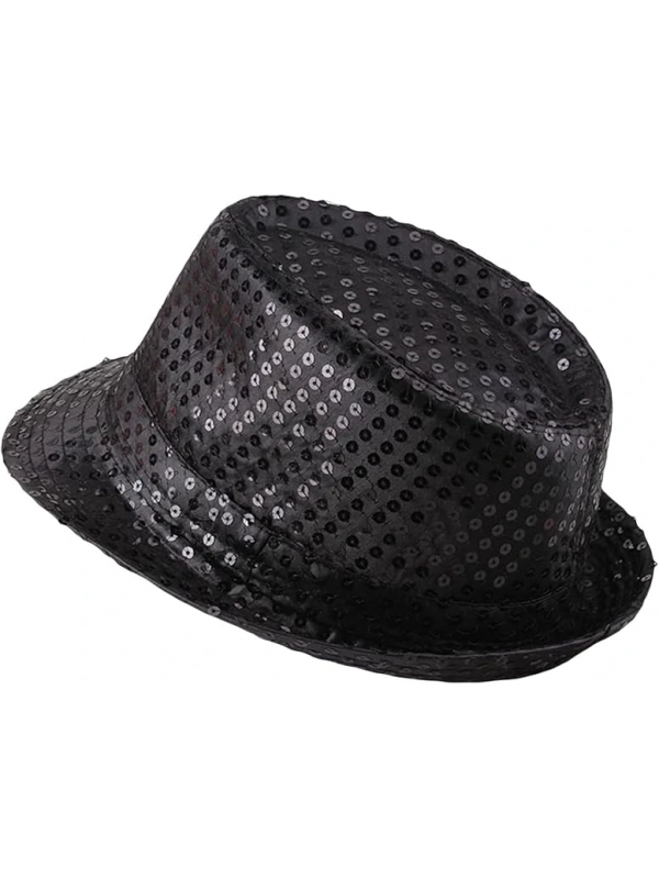 Çocuk Boy Siyah Payetli Şapka Gösteri Şapkası Michael Jackson Şapkas&hellip;