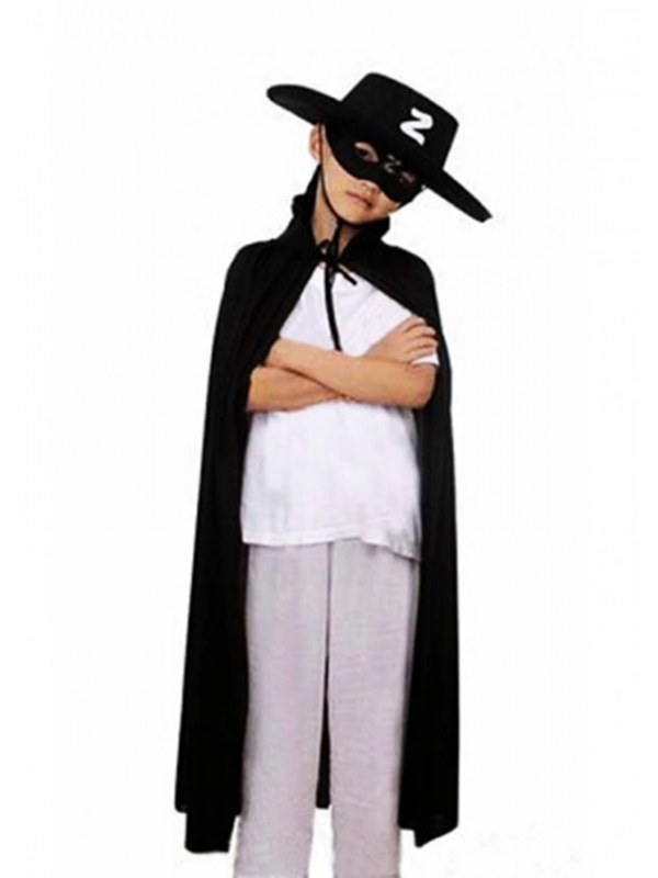 Çocuk Boy Zorro Pelerin + Şapka + Maske Kostüm Seti&hellip;