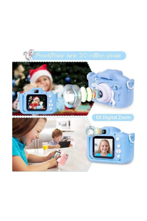 Çocuk Dijital Fotoğraf Makinası 20 Mp Video Kaydedici 2.0 İnç Çift K…