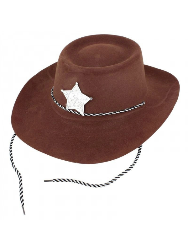 Çocuk Kovboy Şapkası Plastik Üzeri Flok Kaplama Koyu Kahverengi&hellip;