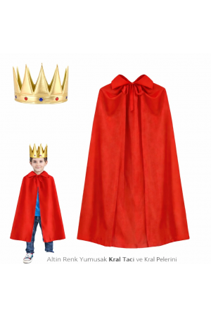 Çocuk Kral Kostüm Seti (taç + Pelerin)… Çocuk Kral Kostüm Seti (taç + Pelerin)…