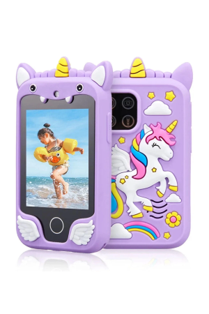 Çocuklar İçin Eğitici Telefon Dokunmatik Ekran Çift Kameralı Fenerli&hellip;