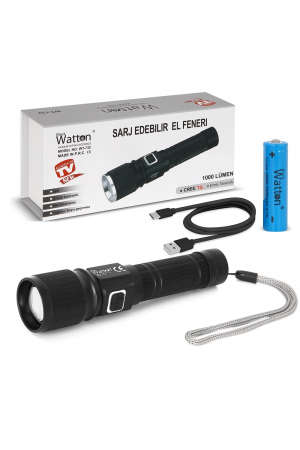 Cree Tg Led 1000 Lümen Göstergeli Fonksiyonel El Feneri  Wt-732&hellip;