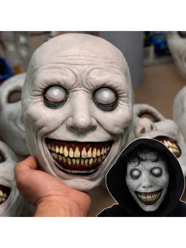 Dehşet Gülüşlü Donuk Göz Efektli Korku Maskesi 22x18 Cm&hellip;