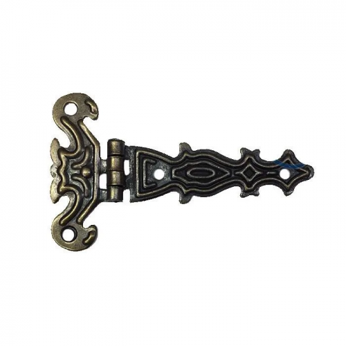 Dekoratif, Sac Tek Kuyruklu Menteşe - 40x68 Mm, Küçük, Antik, 100 Adet