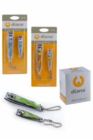 Diana 2 Li Renkli Vakumlu Tırnak Makası&hellip;