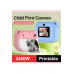 Dijital Video Kayıt Fotoğraf Çocuk Kamerası Anlık Termal Resim Kağıt Baskılı Vtn-09