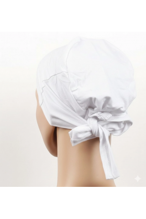 Dikişsiz Bağlamalı Tesettür Bone - Bağlamalı Bandana Beyaz &hellip;
