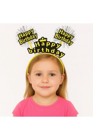 Doğum Günü Kutlaması İçin Sarı Taç – Işıltılı Yazılı P… Doğum Günü Kutlaması İçin Sarı Taç – Işıltılı Yazılı P…