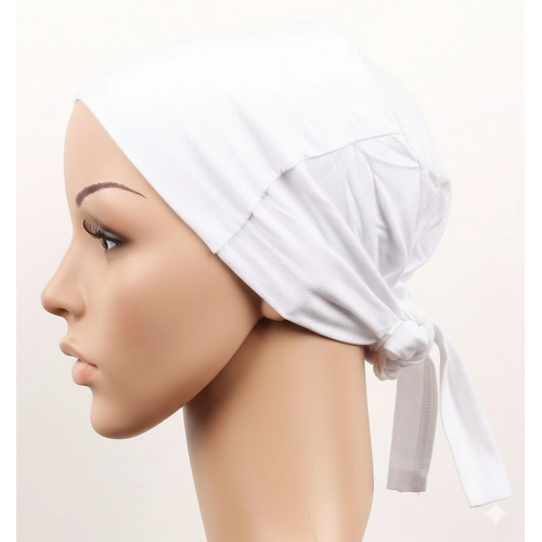 Doktor Hemşire Aşçı Cerrahi Bone Dikişsiz Hastane Bonesi - Bandana  Beyaz 5 Adet