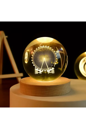 Dönme Dolap Tasarımlı Işıklı Cam Küre…