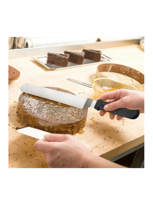 Eğik Pasta Sıvama Spatulası Metal 33 Cm&hellip;