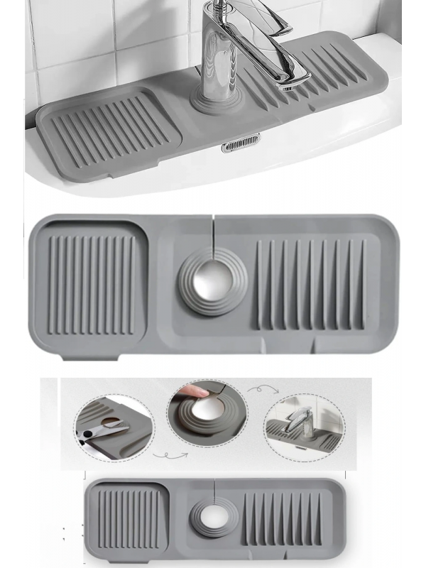 Elastik Mutfak Banyo Musluk Matı Düzenleyici Kaydırmaz Taban Organizer &hellip;