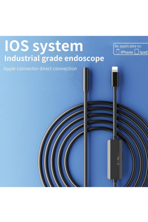 Endoskop Yılan Video Kamera İos Uyumlu Led’li 5 Metre 7 Mm Sert Ka…