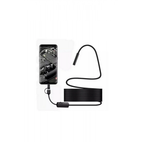 Endoskop Yılan Video Kamera Led’li 10 Metre 7 Mm Sert Kablo