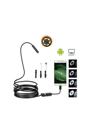 Endoskop Yılan Video Kamera Led’li 5 Metre 7 Mm Sert Kablo Yüksek …