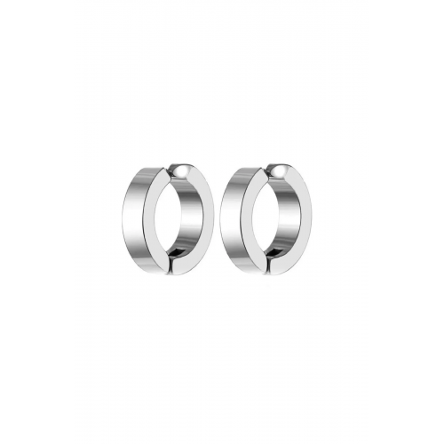 Erkek Küpesi - 2 Adet Çelik Kıstırmalı Küpe Paslanmaz Atmaz Çelik Gümüş Renk Küpe Erkek Küpesi - 2 Adet Çelik Kıstırmalı Küpe Paslanmaz Atmaz Çelik Gümüş Renk Küpe