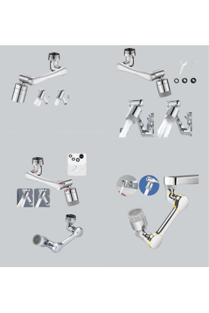 Esnek 1080° Musluk Başlığı 3 Eklemli Hareketli Su Modlu Lavabo Aparat&hellip;