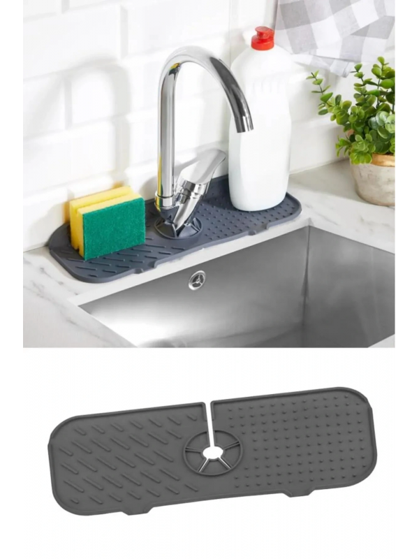 Esnek Musluk Lavabo Matı - Mutfak Banyo Batarya Su Tutucu Bulaşık Süng&hellip;