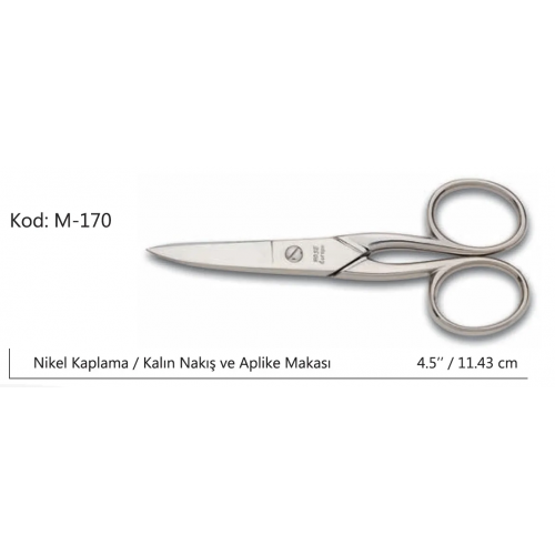 Europe Kalın Nakış Makası Süper Kalite No:4.5 11,43 Cm