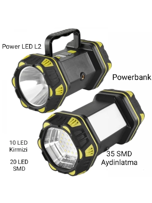 F-262 Yeni Güçlü Çift Taraflı Taşınabilir Spot Ve Işıldak Usb Pow&hellip;